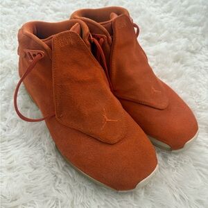 Air Jordan 18 Retro "Campfire Orange" suede sneakers
